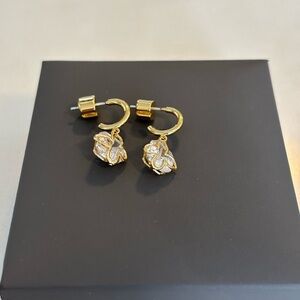 Kate Spade butterfly huggie earrings